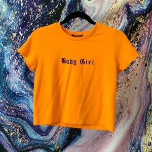 Fashion Nova Orange Babygirl Tee